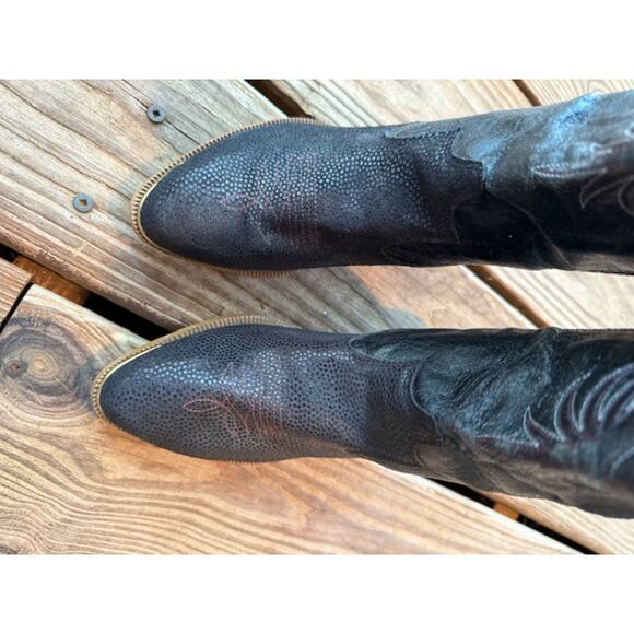 Vintage Dingo Phoenix Black Cowboy Boots Size 7 - Picture 9 of 13